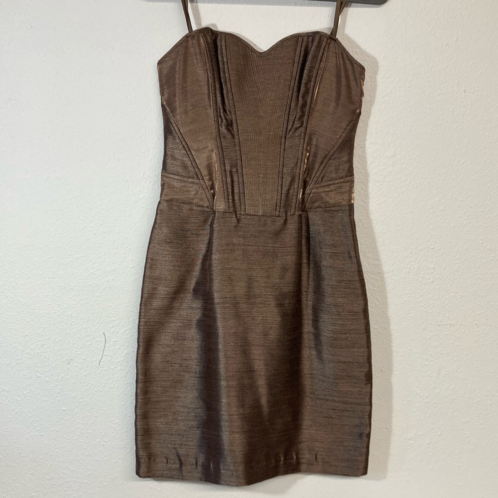 Max Azria strapless dress